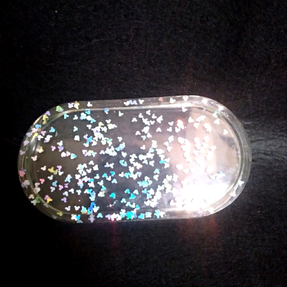 Clear Mickey mouse confetti resin tray